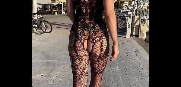  Showing off naked under my transparent outfits